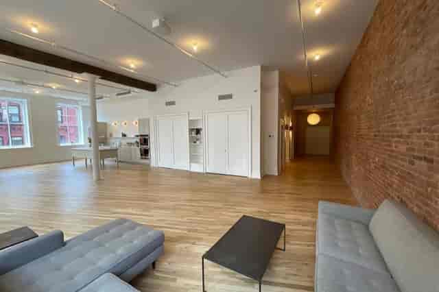 Industrial-chic Union Square loft for networking events and creative workshops with exposed brick.