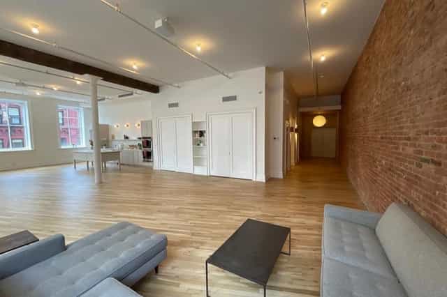 Industrial-chic Union Square loft for networking events and creative workshops with exposed brick.