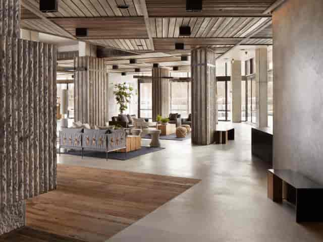 Sophisticated 1 Hotel Brooklyn Bridge screening room for boutique events and networking.