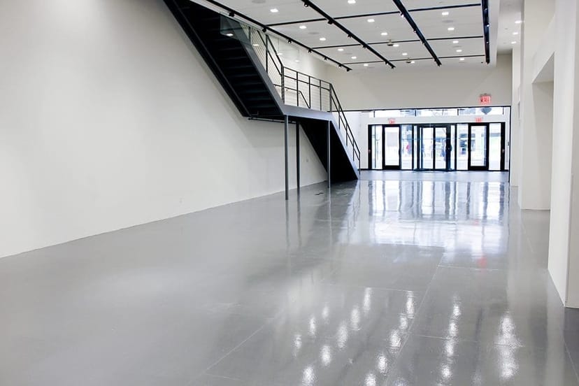 North Exhibit at Center415: industrial venue with modern staircase for product launches and events.