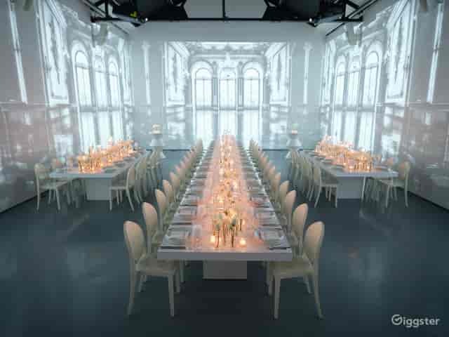 Immersive projection mapping at Lavan Chelsea: luxurious event space design for corporate galas.