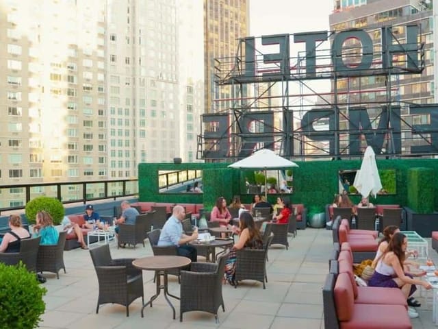 Empire Rooftop venue for networking receptions and cocktail mixers.
