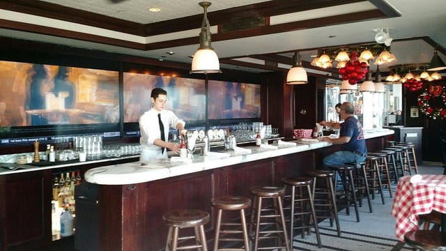 PJ Clarke's Empire Hotel bar, sophisticated atmosphere for corporate receptions and networking.