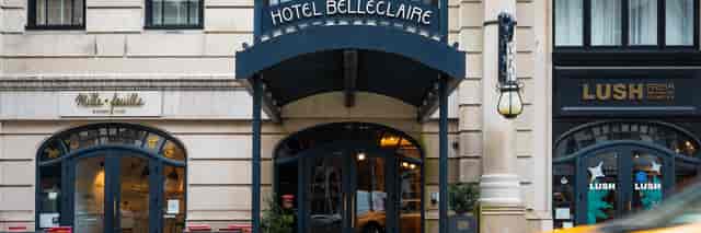 Hotel Belleclaire lounge entrance for VIP event arrivals and branded corporate functions.
