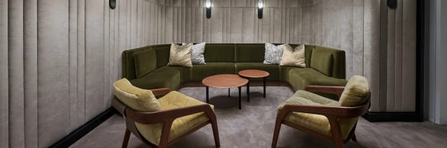 Main Hall at Quorum by Convene: acoustic breakout space for strategy sessions and meetings.