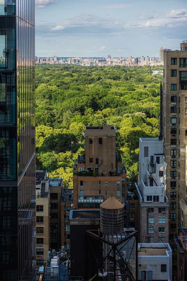 Rooftop lounge at Le Méridien Central Park with park views for private events and receptions.