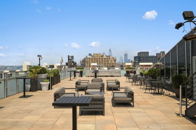 Tribeca 360° rooftop venue with iconic city views for cocktail receptions and networking events.