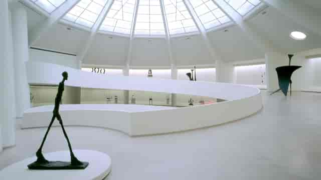 Guggenheim Museum rotunda exhibition space for corporate gala and evening reception venue.