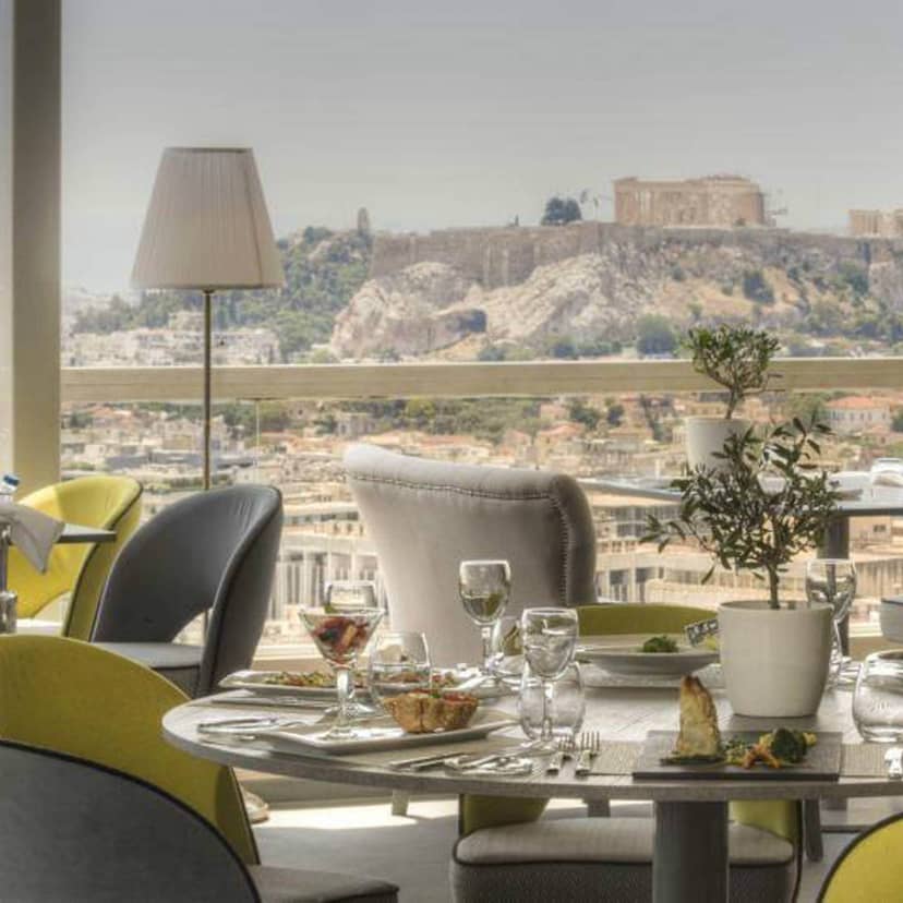 Le Grand Balcon Acropolis view: premier corporate networking and luxury event venue.