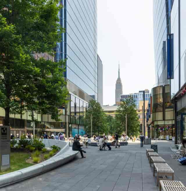 Manhattan West Event Plaza: versatile urban venue for corporate activations and outdoor events.