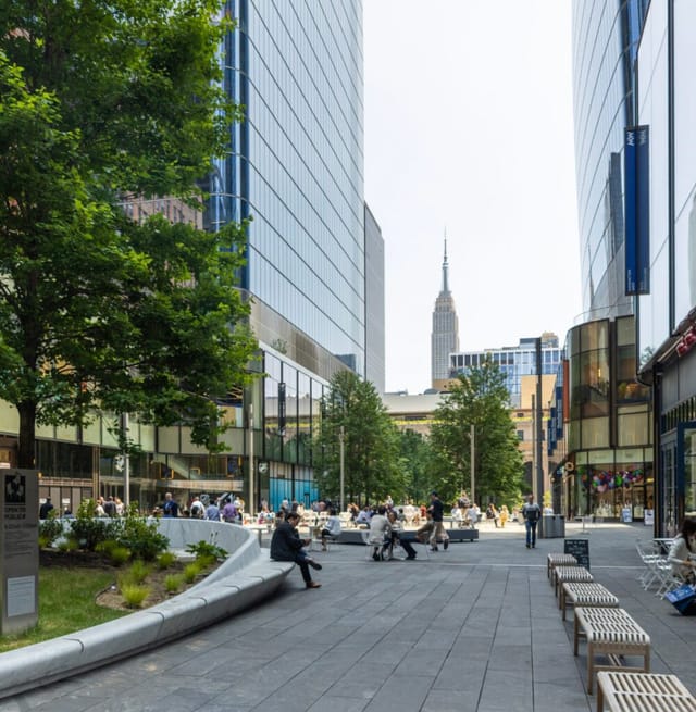 Manhattan West Event Plaza: versatile urban venue for corporate activations and outdoor events.