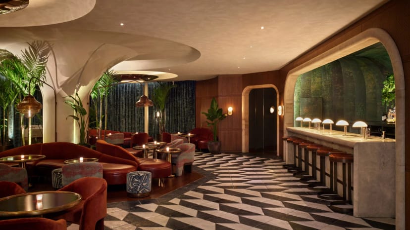 Chez Zou lounge in Manhattan West, perfect for VIP networking and cocktail reception events.