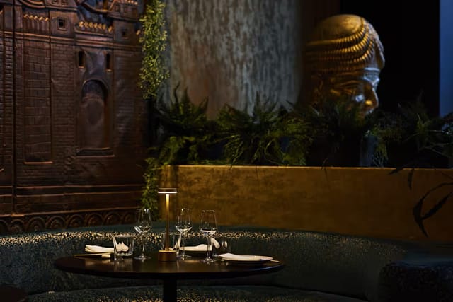 Zion-Mezzanine dining setup in London, ideal for intimate events and exclusive dinners.