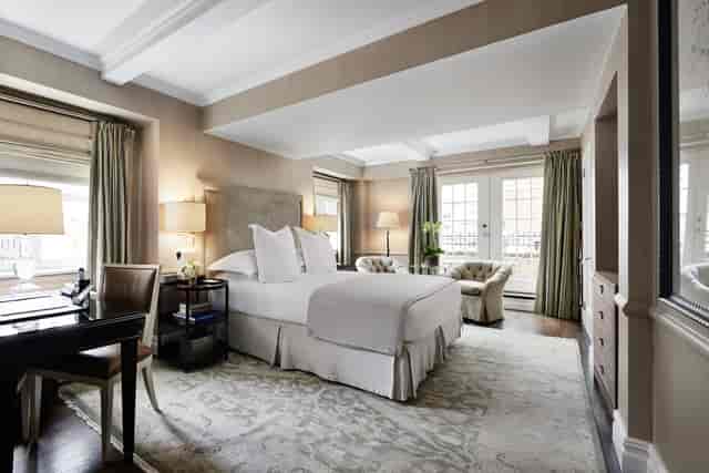 Luxury VIP hotel suite at Jacques Bar, Lowell Hotel for executive retreats and upscale events.