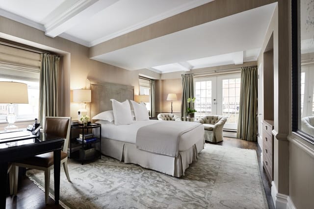 Luxury VIP hotel suite at Jacques Bar, Lowell Hotel for executive retreats and upscale events.