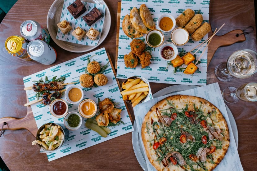 Vibrant appetizer spread at Shuffle Club for corporate events and casual gatherings.