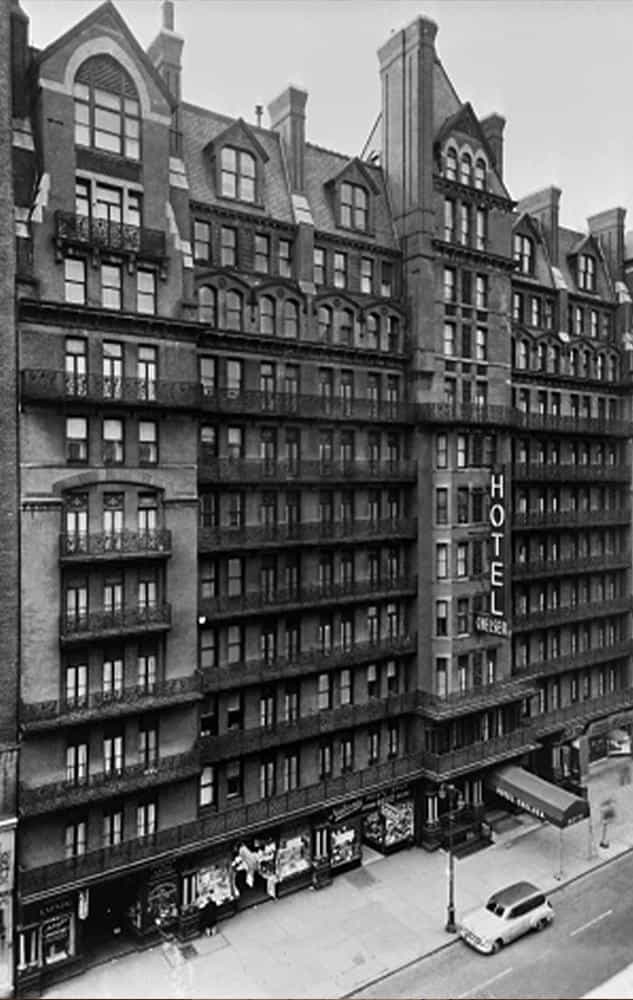 Hotel Chelsea facade: historic architecture for boutique events and creative venue hire.
