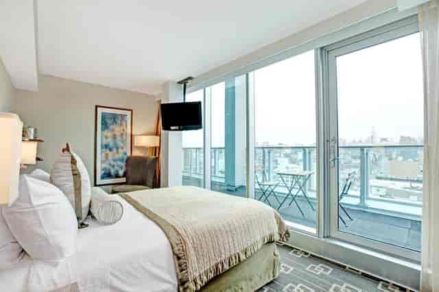 Wyndham Garden Chinatown executive boardroom with private balcony for VIP conference meetings.
