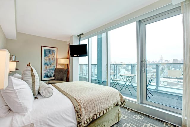 Wyndham Garden Chinatown executive boardroom with private balcony for VIP conference meetings.