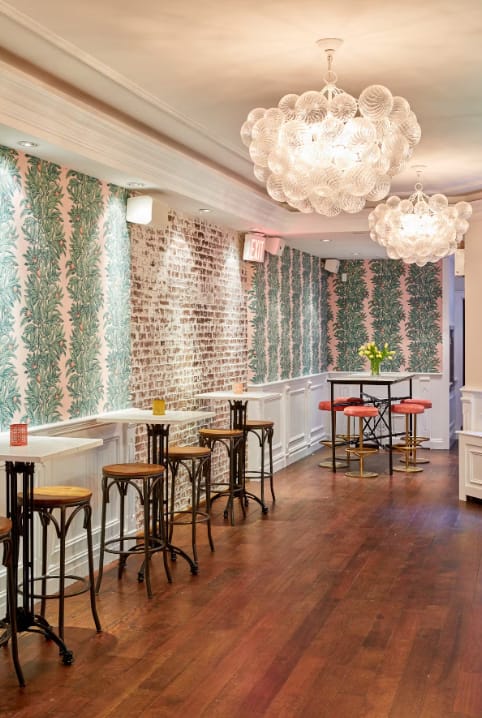 Upstair bar at All & Sundry: trendy, intimate event space for cocktail receptions and breakout.