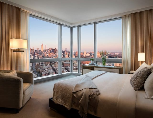 Street Art Suite at The Dominick Hotel: luxury executive suite with floor-to-ceiling city views.