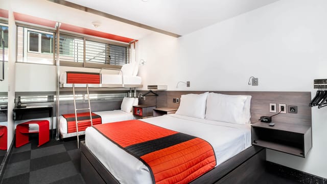 Bunk-style suite at The Brooklyn Hotel for budget student group travel and event room blocks.