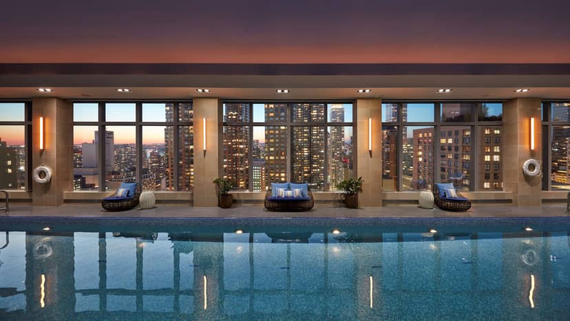 Luxury fitness center at Mandarin Oriental New York for exclusive VIP event or wellness reception.