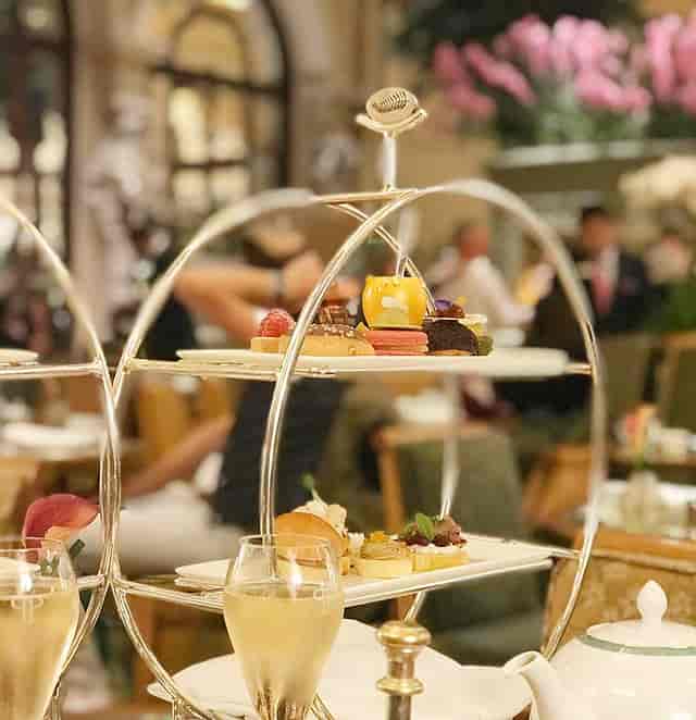 The Palm Court at The Plaza featuring tiered service for upscale corporate networking events.