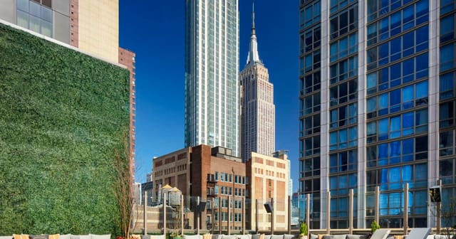 Park Lounge rooftop venue with Manhattan skyline views for evening networking and corporate events.