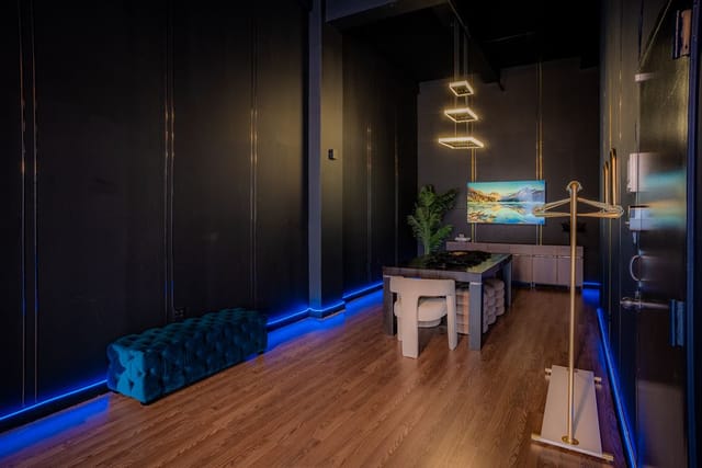 Luxury breakout room at TEN32 Midtown for VIP board meetings and private strategy sessions.