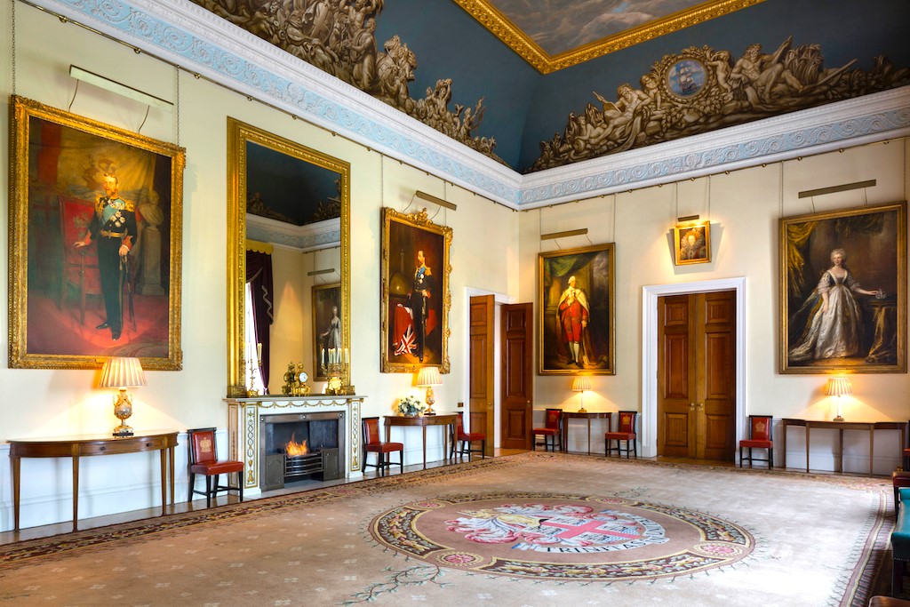Elegant meeting space in Trinity House with high ceilings for upscale events. - Banner