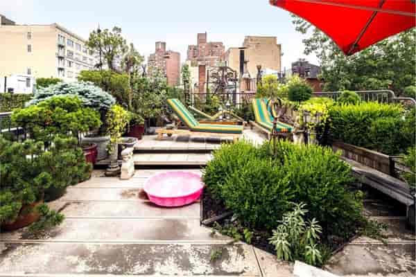 Rooftop garden terrace at 632 on Hudson, perfect for boutique events and luxury venue rentals.