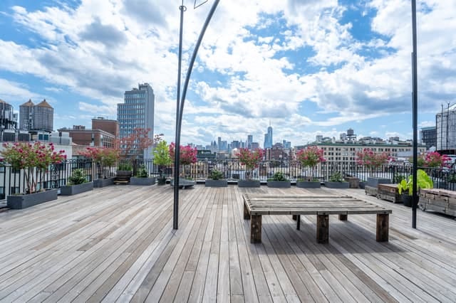 Triangle Loft rooftop venue with skyline views, ideal for networking events and cocktail parties.