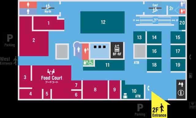 Foot Town BF floor plan for event venue navigation and layout planning.