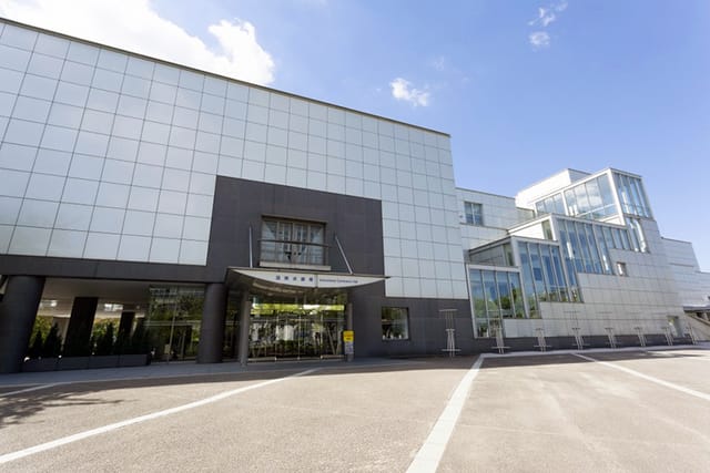 Makuhari Messe International Conference Hall exterior for corporate events and trade shows.