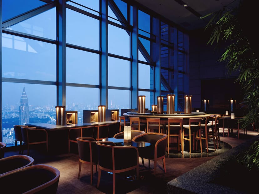 Park Hotel Tokyo sky-lounge with city views for VIP receptions and executive networking events.