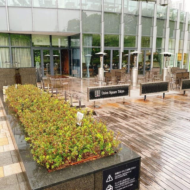 Union Square Tokyo outdoor terrace with modular seating for networking receptions and events.