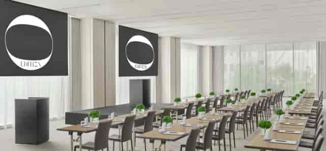 Tokyo EDITION meeting room in classroom setup for professional corporate seminars and training.