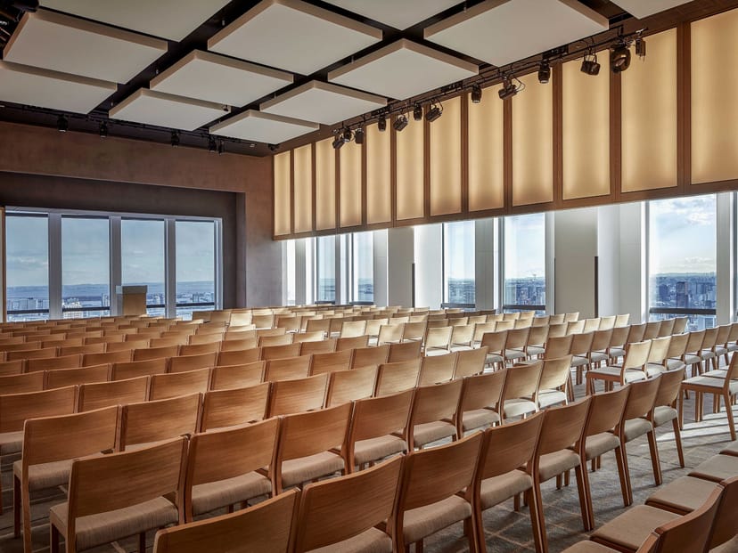 Theater-style meeting room at The Tokyo EDITION for high-end corporate presentations and events.