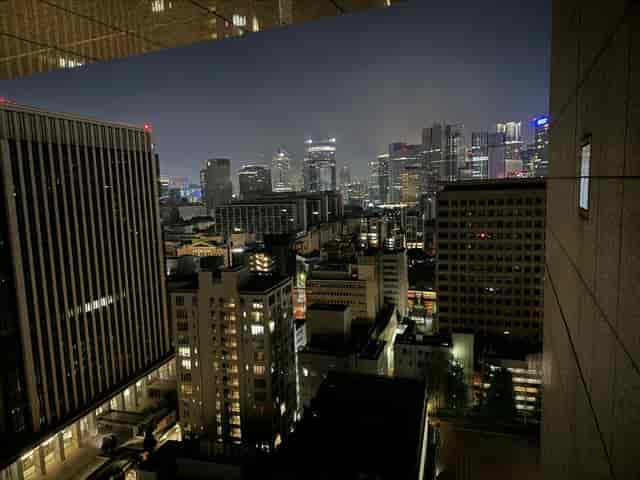Toshi Center Hotel 606 evening reception venue with urban skyline for corporate networking events.