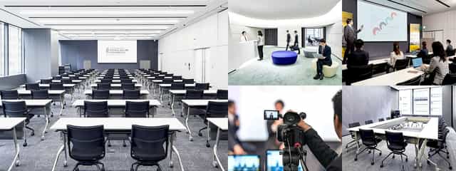 Tokyo Toranomon Global Square conference room with modular seating for corporate events.