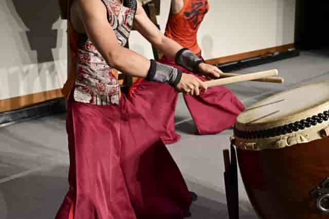 Taiko drumming performance at Grand Hall TSUBAKI, Hotel Chinzanso Tokyo for gala entertainment.