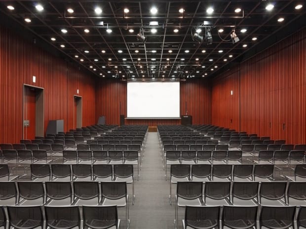Theater-style setup in Nakano Central Park Conference for corporate events and keynote presentations.