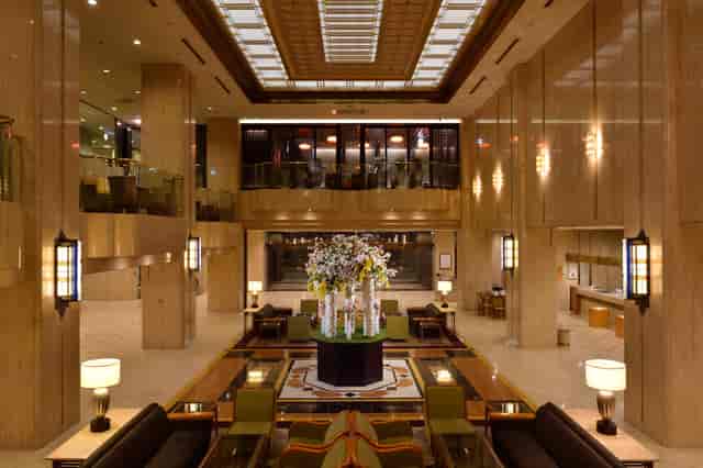 Luxury hotel lobby registration area for VIP event and meet and greet at Hotel Metropolitan.