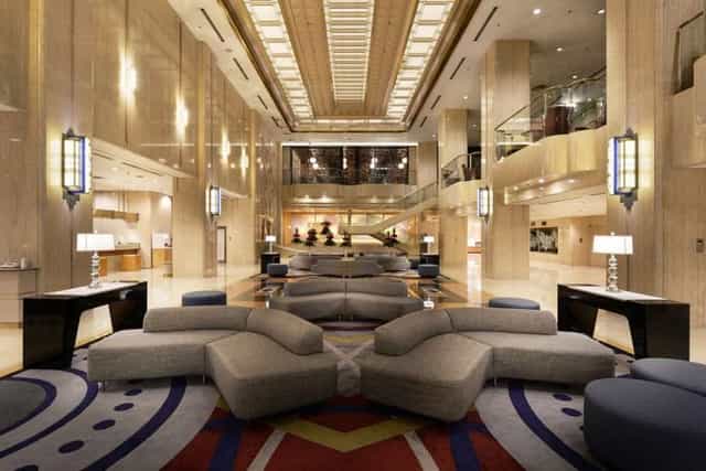 Polaris hotel lobby, Ikebukuro: spacious luxury venue for VIP arrivals and corporate events.