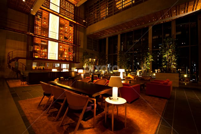 Winter Garden lounge at Tokyo American Club: premium venue for VIP networking and executive events.