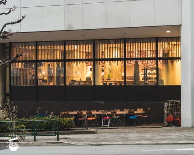 Jimbocho Den outdoor patio for group dining and corporate event reception.