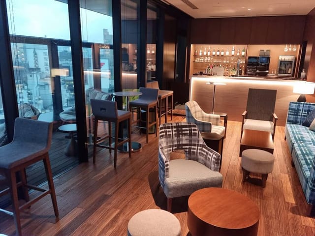 Upscale Lobby Bar lounge with plush seating for VIP hospitality and networking events.