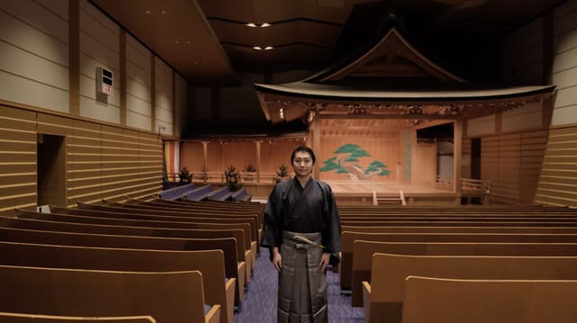 Kanze Noh Theatre: Elegant wooden auditorium for exclusive corporate events and cultural venues.