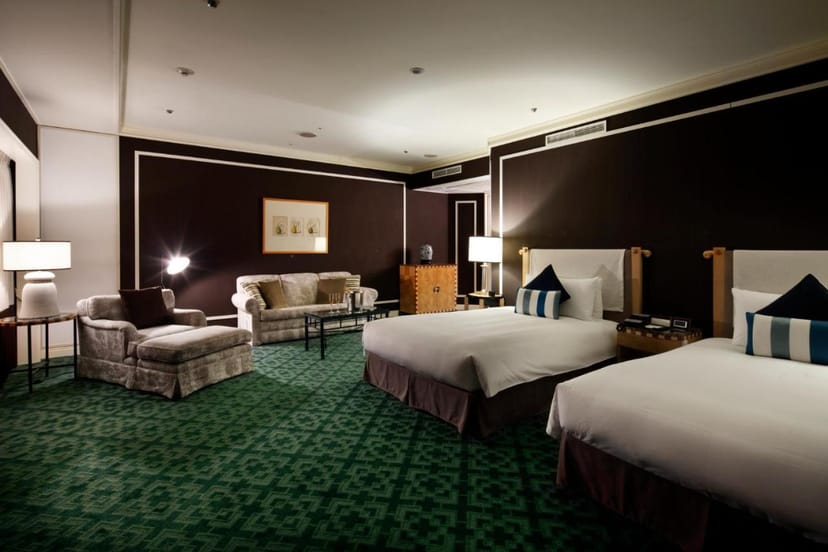 Luxury hotel room at Il Pinolo Aoyama, premium multi-functional suite for VIP events.